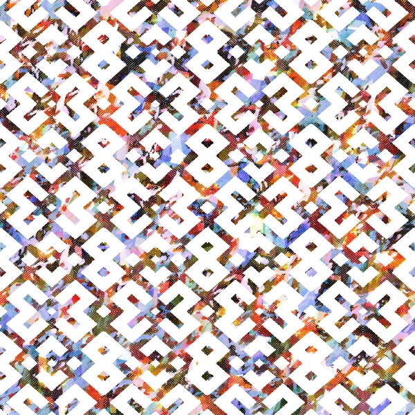水彩効果のある幾何学的テクスチャパターン — ストック写真