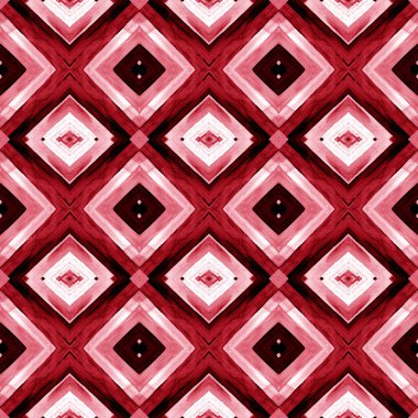 Suluboya efektli geometrik desen