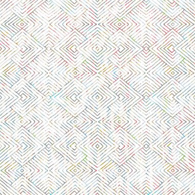 Suluboya efektli geometrik desen