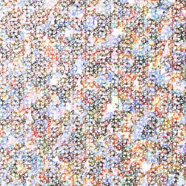 Suluboya efektli geometrik desen