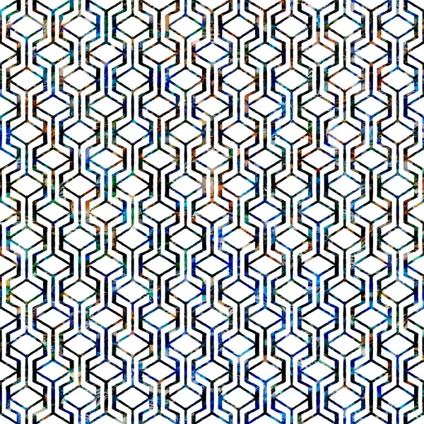 Geometrický Vzor Textury Efektem Akvarelu — Stock fotografie