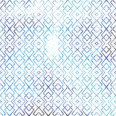 Suluboya efektli geometrik desen