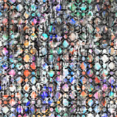 Suluboya efektli geometrik desen