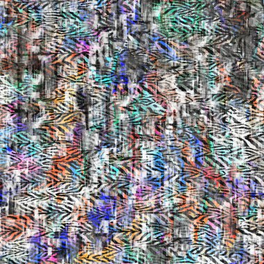 Suluboya efektli geometrik desen