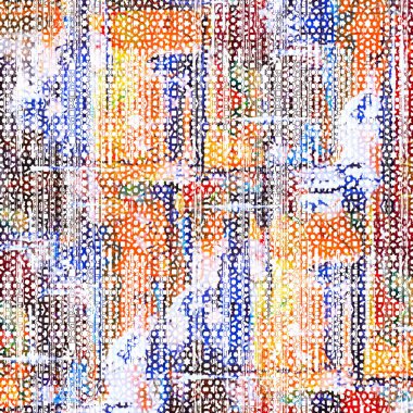 Suluboya efektli geometrik desen