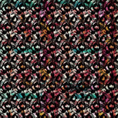 Suluboya efektli geometrik desen