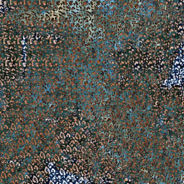 Suluboya efektli geometrik desen