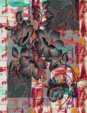 Geometrik doku, yaratıcı modern düzeni tekrarlıyor