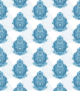 Geometrik doğal suluboya damasyon deseni 