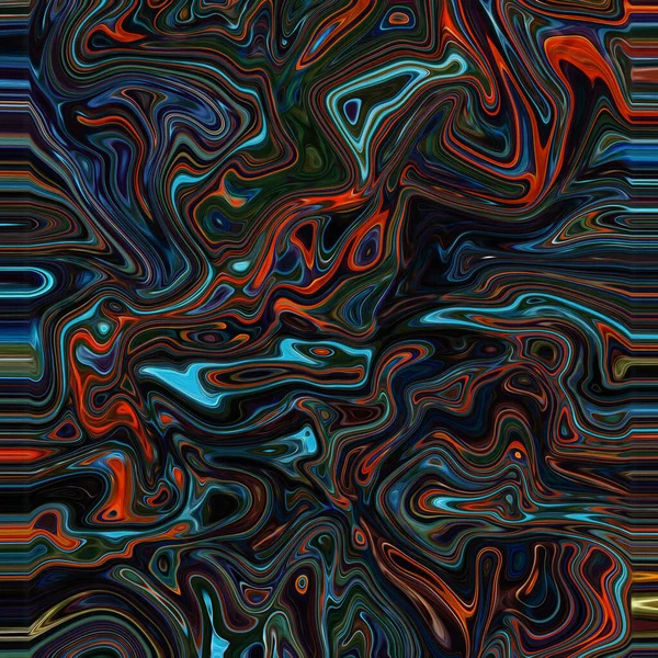 Peinture Huile Abstraite Psychédélique Colorée Sur Toile — Photo