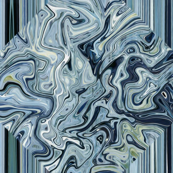 Pintura Óleo Abstracta Psicodélica Colorida Sobre Lienzo — Foto de Stock