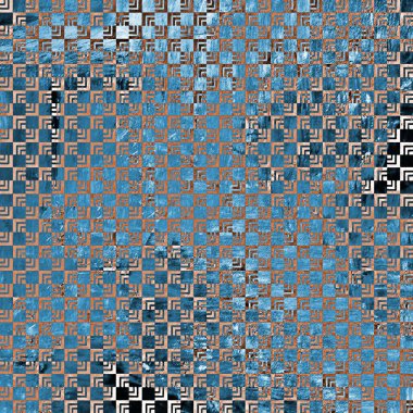 Suluboya efektli geometrik desen