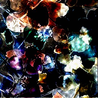 Çiçekli suluboya karışım dokusu modern desen