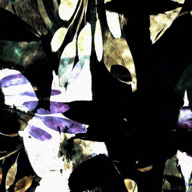 Çiçekli suluboya karışım dokusu modern desen