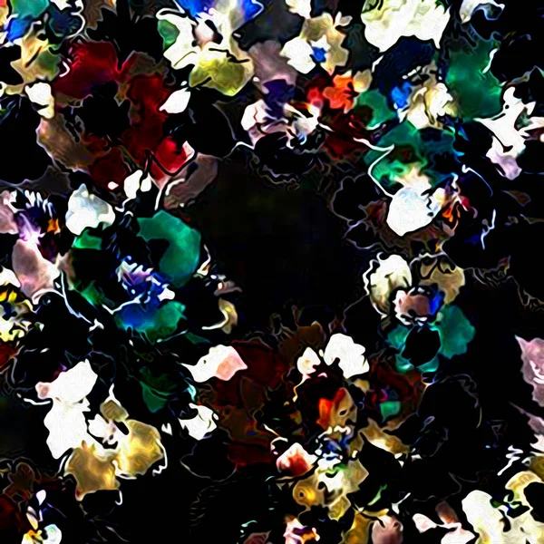 花水彩ミックステクスチャ現代的なパターン — ストック写真