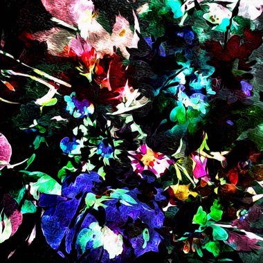 Çiçekli suluboya karışım dokusu modern desen