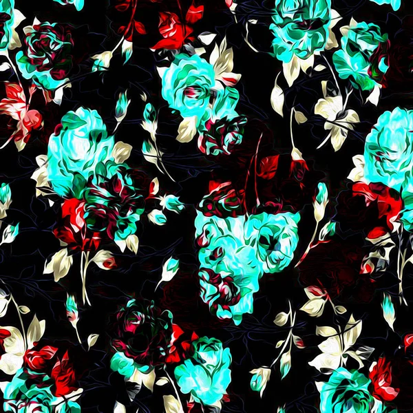 Floral watercolor mix texture modern pattern