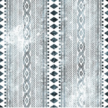 Suluboya efektli geometrik desen