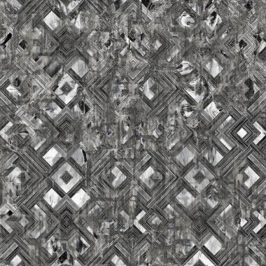 Suluboya efektli geometrik desen