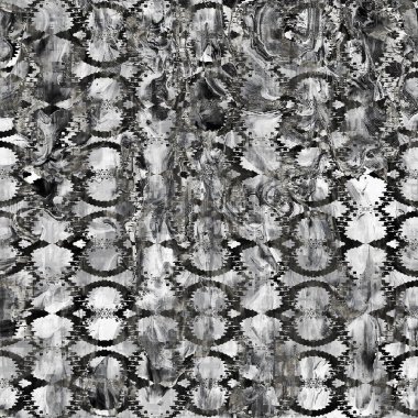 Suluboya efektli geometrik desen