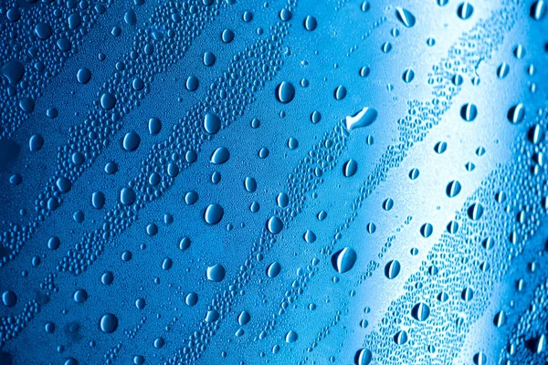 Gotas de agua en el vaso — Foto de Stock