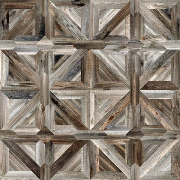 天然木材无缝纹理的经典图案实木复合地板 — 图库照片