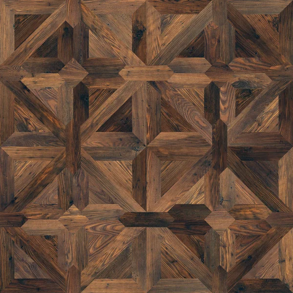 天然木製シームレス テクスチャの古典的なパターンの寄木細工 — ストック写真
