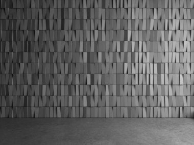 Yeşil kalas çağdaş iç 3d render