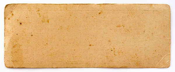 Old yellow craft paper card isolated — Stock Photo, Image