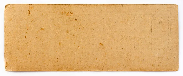Old yellow craft paper card isolated — Stock Photo, Image