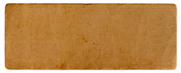 Απομονωμένη παλιά κίτρινη χάρτινη κάρτα — Φωτογραφία Αρχείου