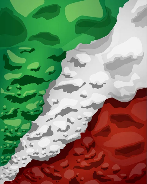 Bulutlar duman, vektör çizim İran bayrağı