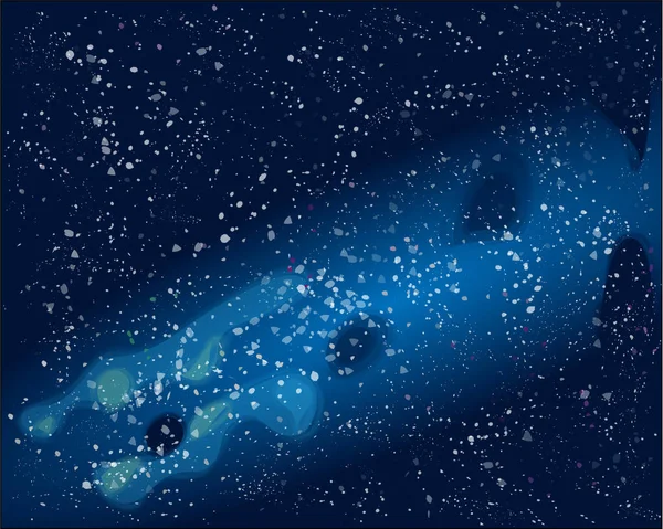 Εικονογράφηση Διάνυσμα Διάστημα Γαλάζιο Ουρανό Και Αστέρια — Διανυσματικό Αρχείο