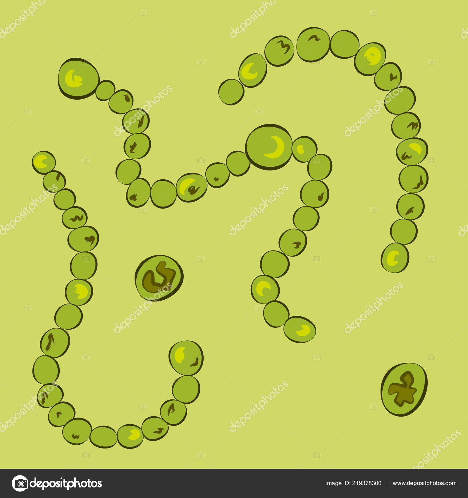 group cyanobacteria green background