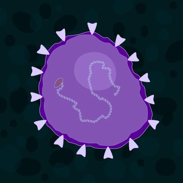 Virus Nidovirales Sobre Fondo Oscuro Ilustración Vectorial — Archivo Imágenes Vectoriales
