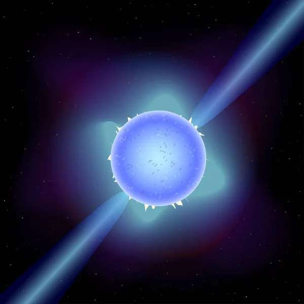 Αστέρι Νετρόνιο Ακτίνες Απεικόνιση Διάνυσμα — Διανυσματικό Αρχείο