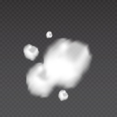 Gerçekçi duman bombası üzerinde şeffaf arka plan izole