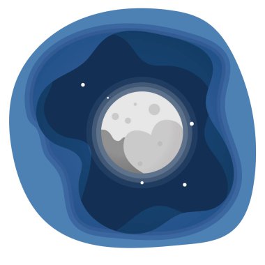 Şekiller Pluto beyaz arka plan üzerinde kağıt kesme