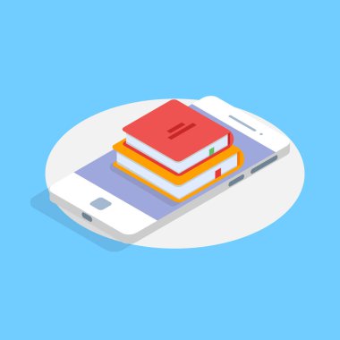 İzometrik tarzı online kütüphane kavramını