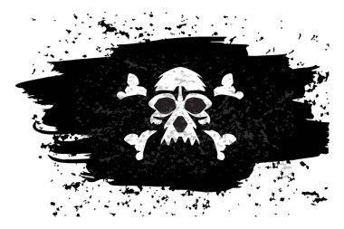 Jolly roger korsan bayrağı kafatası ile