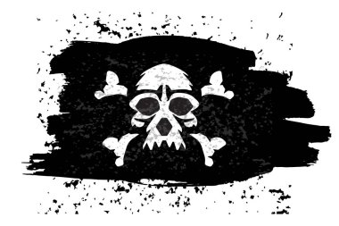 Jolly roger korsan bayrağı kafatası ile