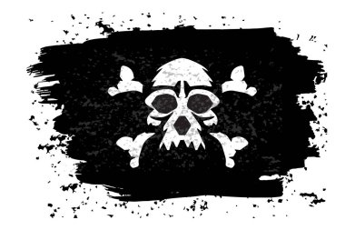Jolly roger korsan bayrağı kafatası ile
