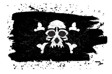 Jolly roger korsan bayrağı kafatası ile