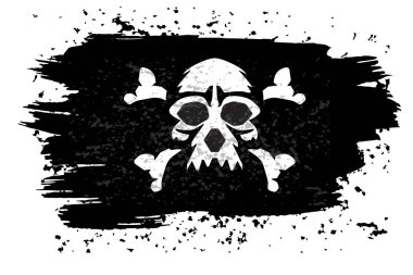 Jolly roger korsan bayrağı kafatası ile