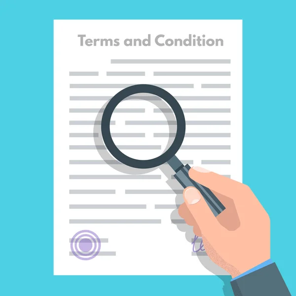 Terms Conditions Isometric Icon Flat Style — Stock Vector