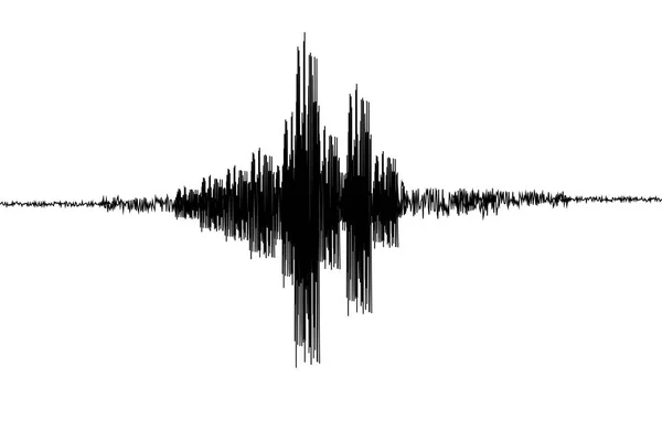 白い背景の上の地震の地震活動の記録 — ストックベクタ