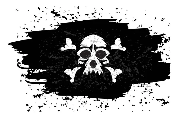 Jolly Roger Pirate Flag Skull — Stock Vector