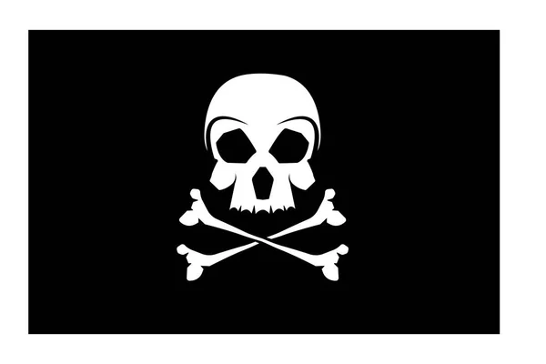 Jolly Roger Bandera Pirata Con Cráneo — Archivo Imágenes Vectoriales