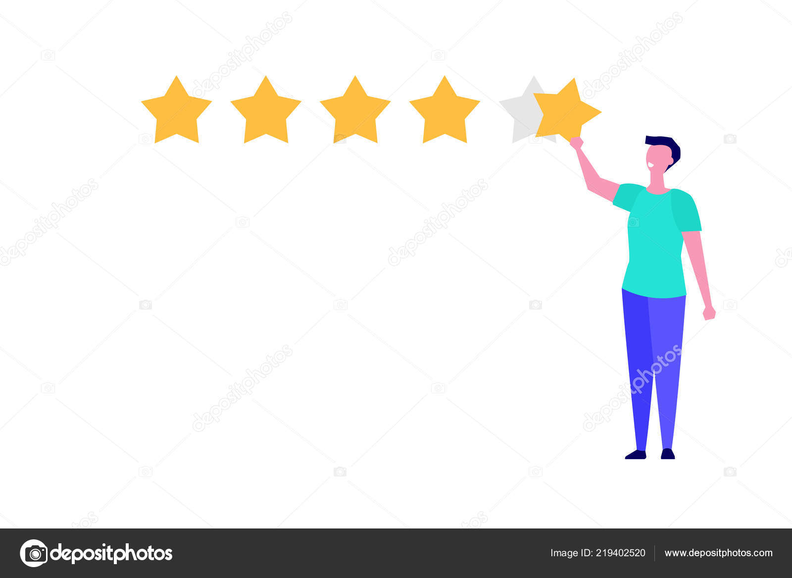 Image vectorielle Client Heureux Commentaire L'utilisateur Concept  Vectoriel Illustration Style Plat par ©AnSim - 219402520, image size:1600x1167