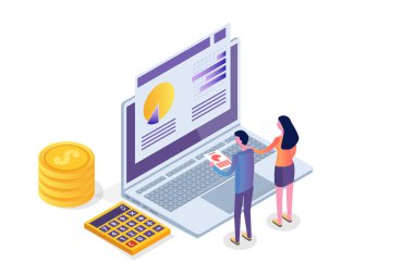 Finansal Yönetim, sınav, denetim karakterleri ile izometrik kavramı. Şirket vergi ve hesap. 